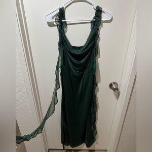 Cider Dark Green Backless Dress